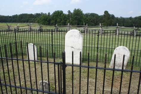 Judith Henry's grave site along with her children.